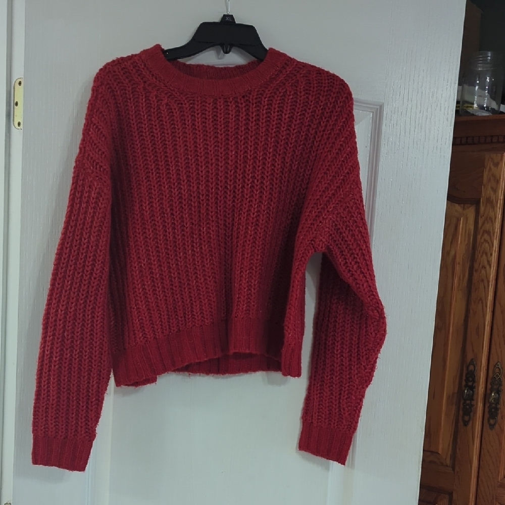 Cozy Red Knit Sweater
